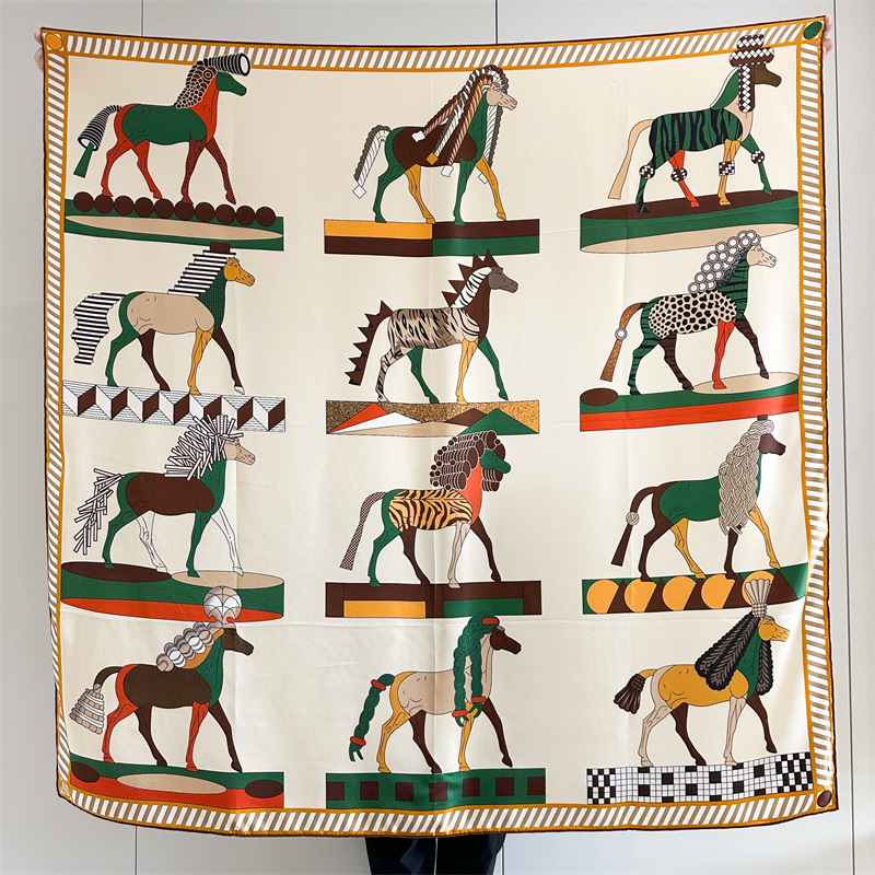 Luxury Bags Design - Twill Silk Scarf 135CM Women Hand