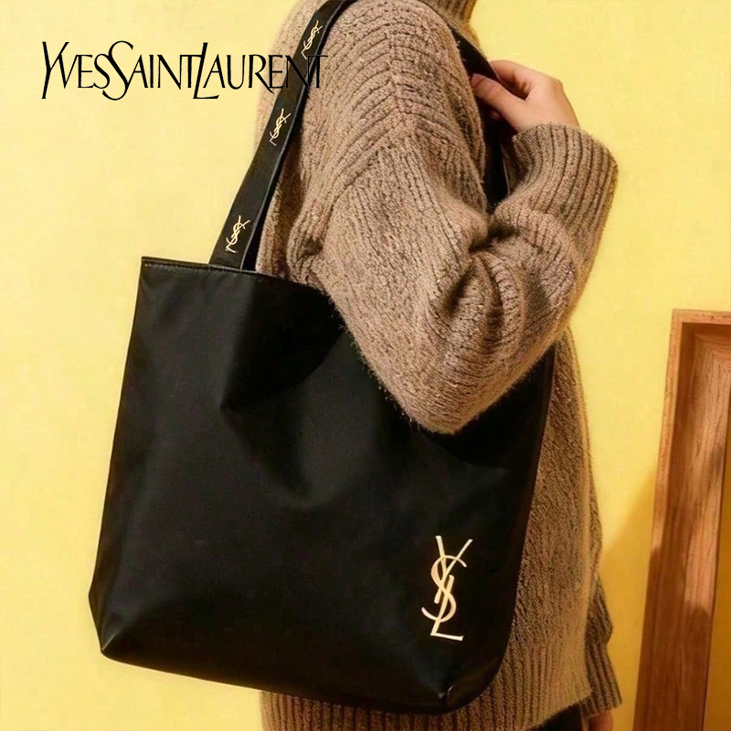 Luxury Bags Ysl - YSL Saint Laurent Black Canvas Tote