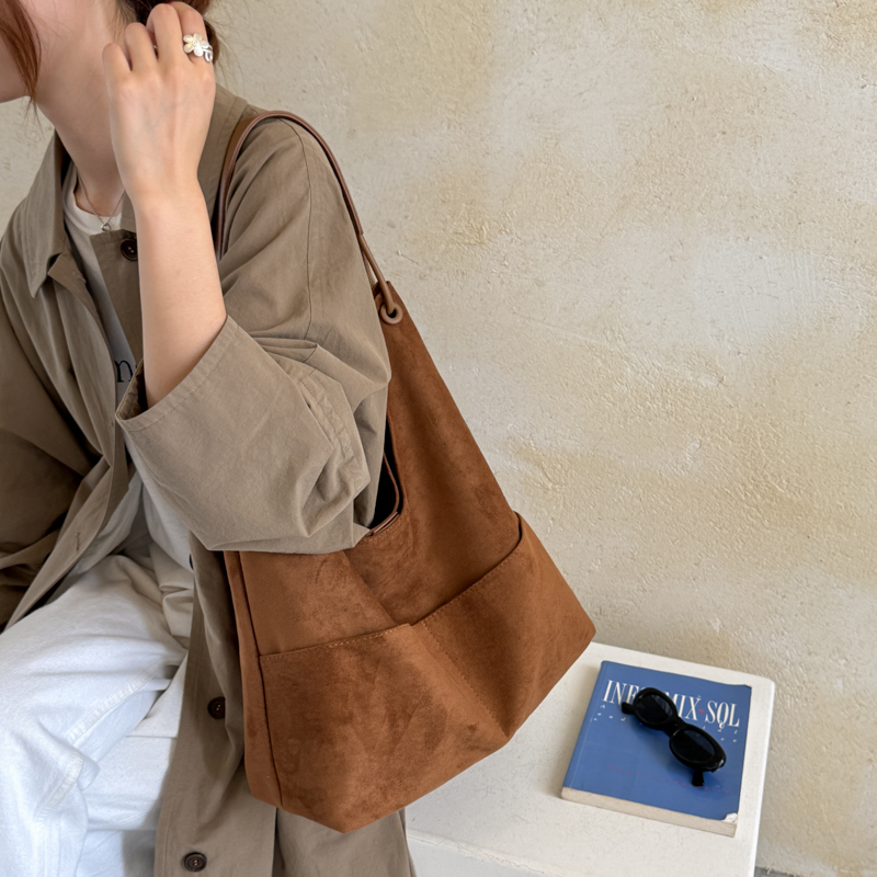Luxury Bags 2026 - New Large Faux Suede Shopping Tote