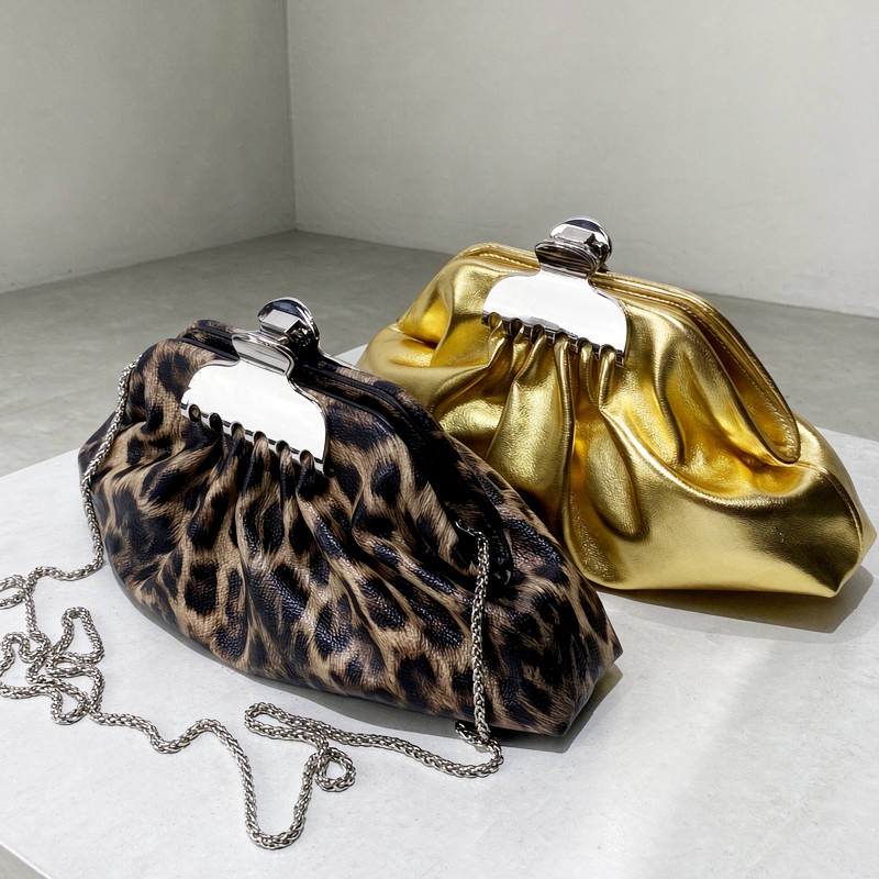 Luxury Bags 2026 - Clutch Leopard Print Evening Bag For