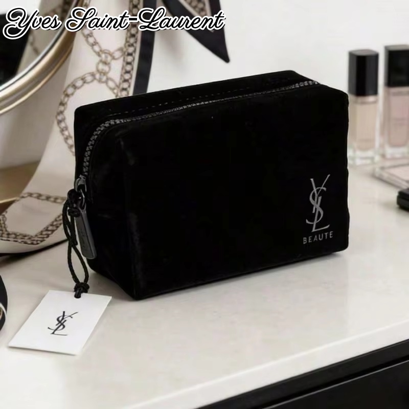 Luxury Bags Ysl - YSL Style Black Printed Cosmetic Storage