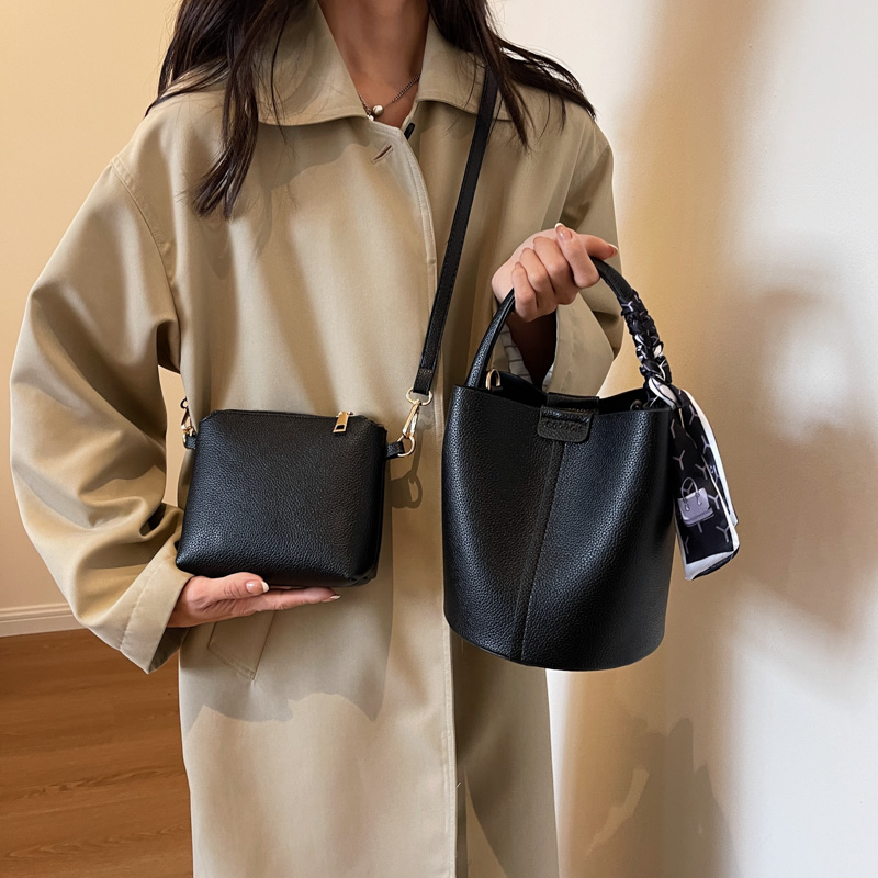 Red PU Bucket Shoulder and Cro - Luxury Bags Sales review and price
