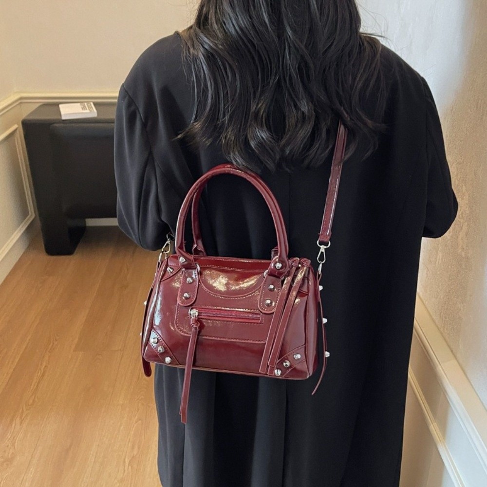 Vintage Rivets Pillow Bag Pate - Top Handle Patent Bag review and price
