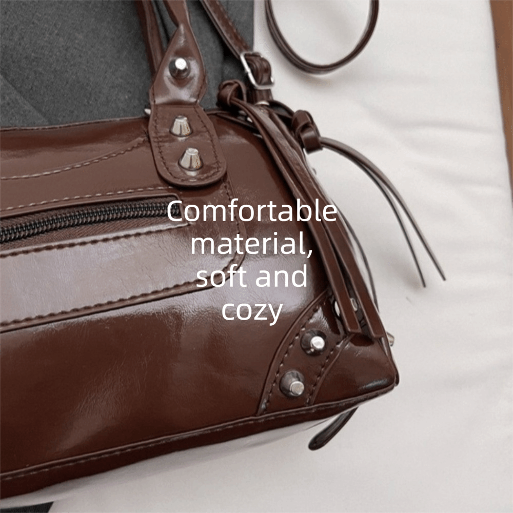 Fashion Rivets Pillow Bag Larg - Top Handle Patent Bag review and price