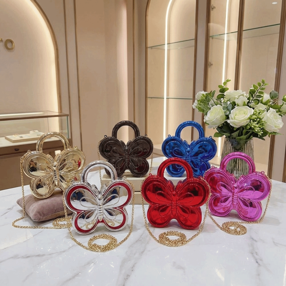 Elegant Shiny Butterfly Shaped - Mini Bag Evening Clutch review and price