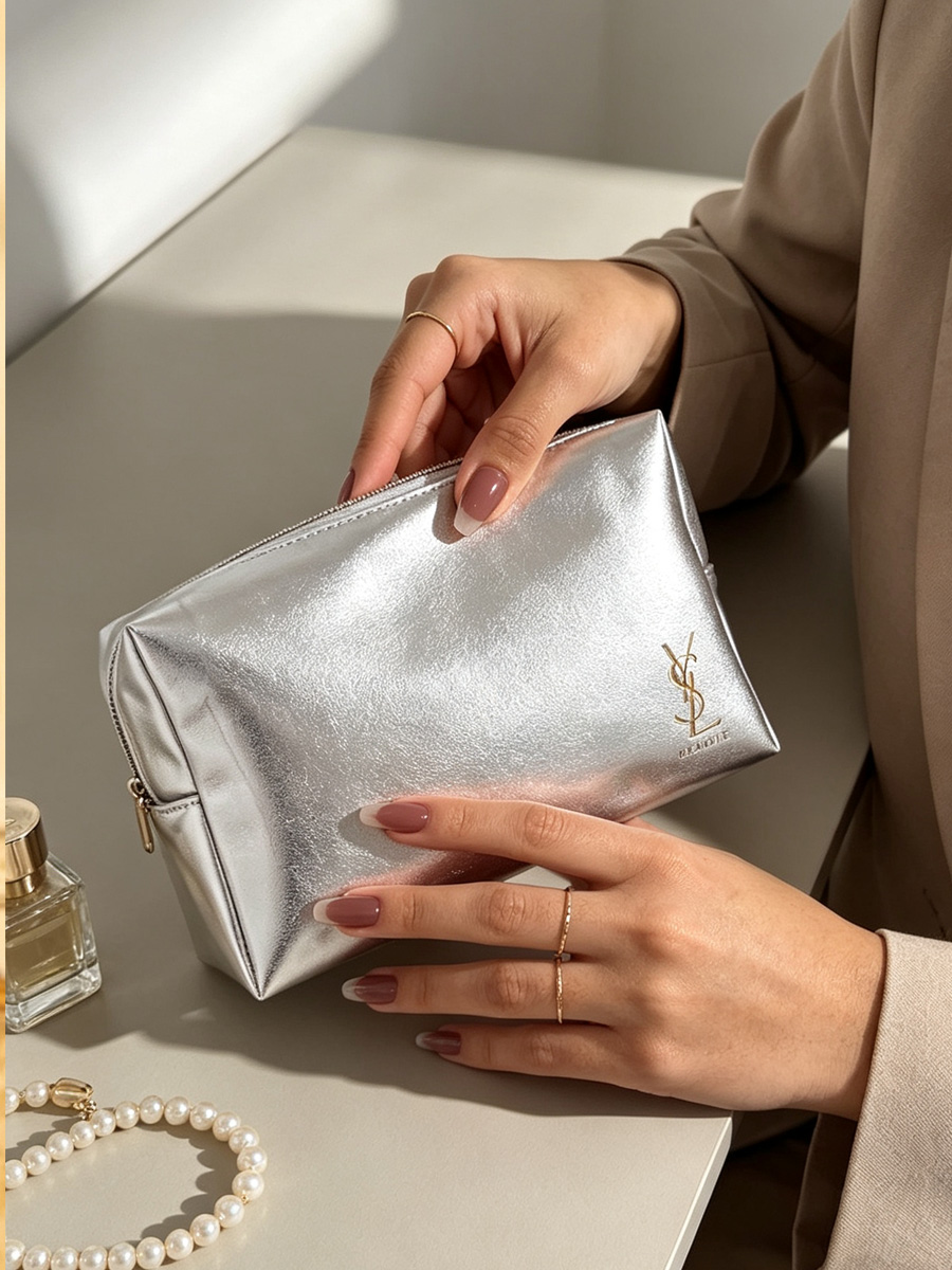 YSL Metallic Silver Faux Leath - Luxury Bags Ysl review and price