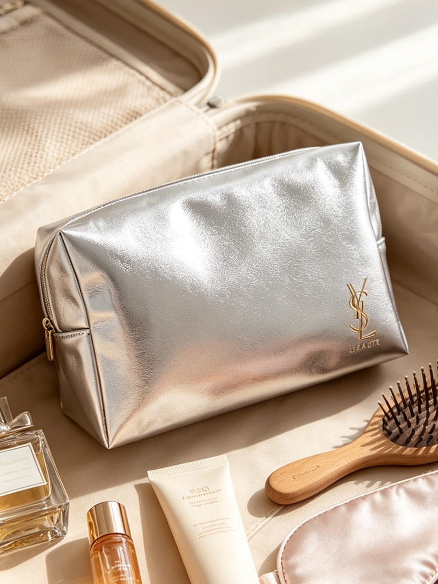 YSL Metallic Silver Faux Leath - Luxury Bags Ysl review and price