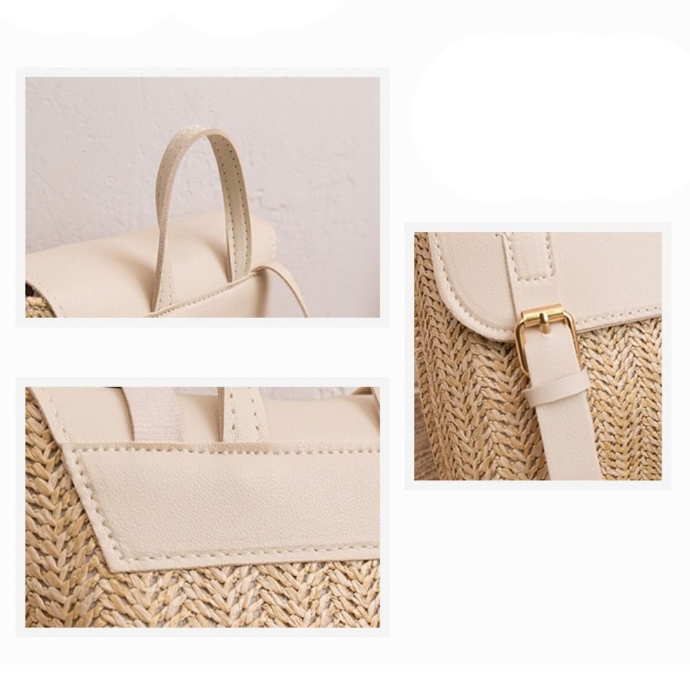 Trend PU Leather Straw Backpac - Luxury Bags Design review and price