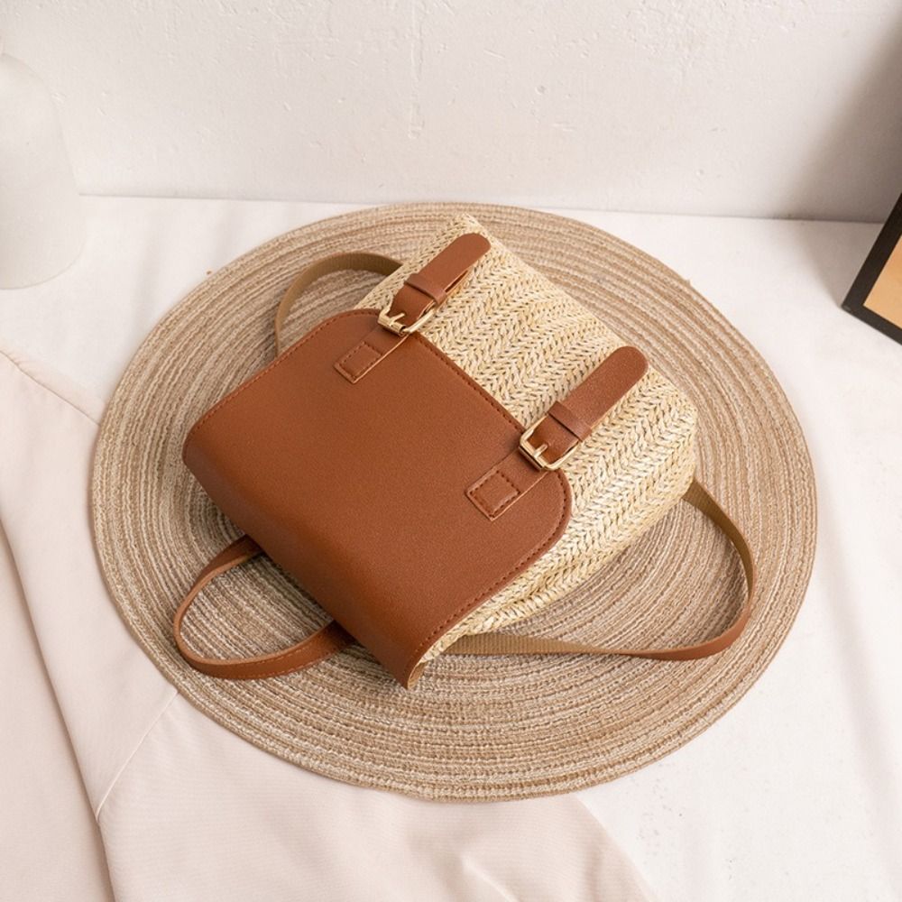 Trend PU Leather Straw Backpac - Luxury Bags Design review and price