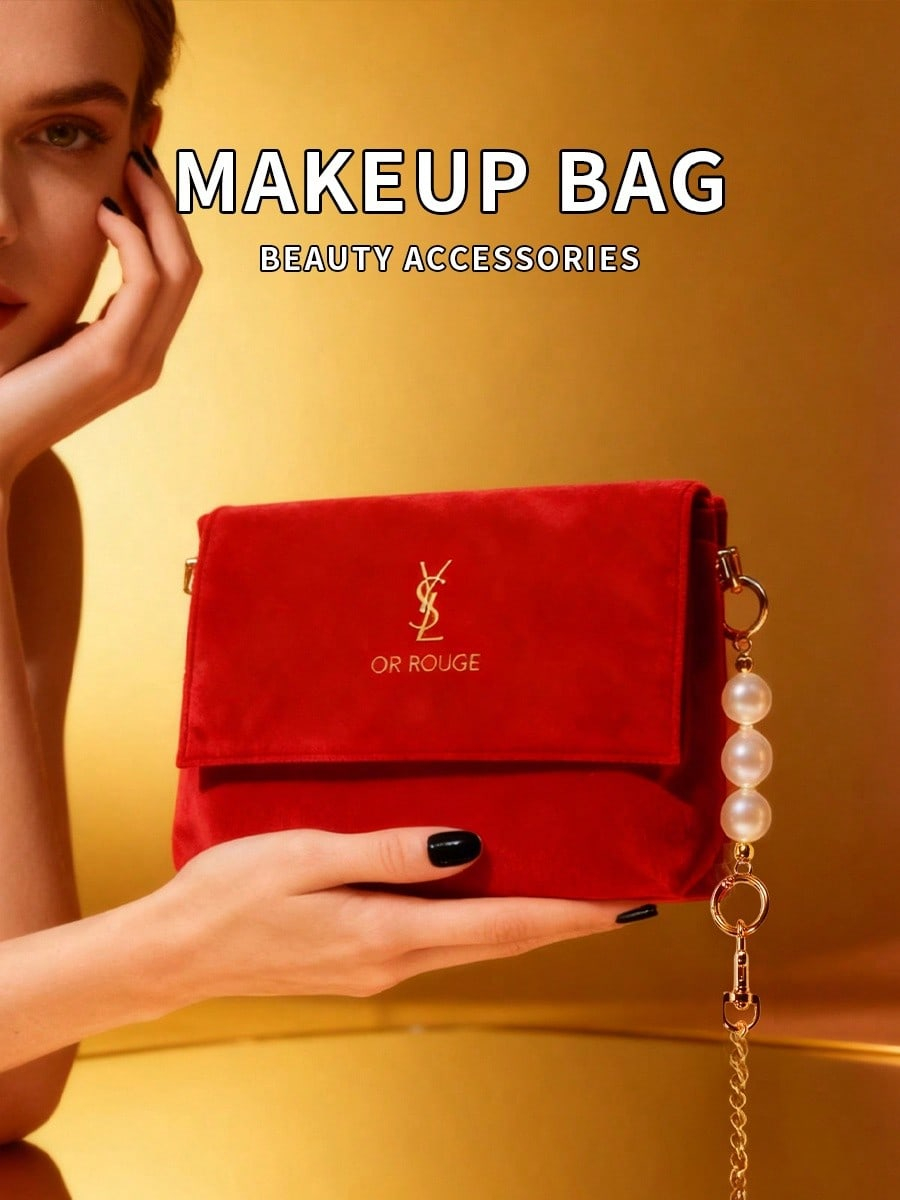 YSL Red Velvet DIY Makeup Bag, - Luxury Bags Ysl review and price