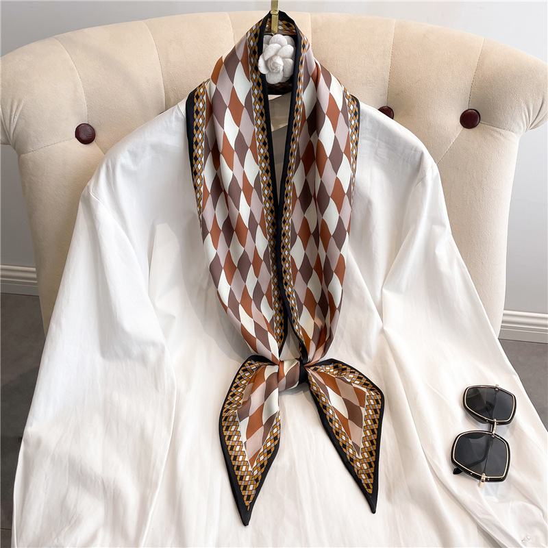 Fashion Print Long Silk Scarf  - Luxury Bags China review and price
