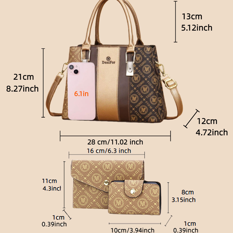 3-piece set of women's handbag - Luxury Bags Design review and price