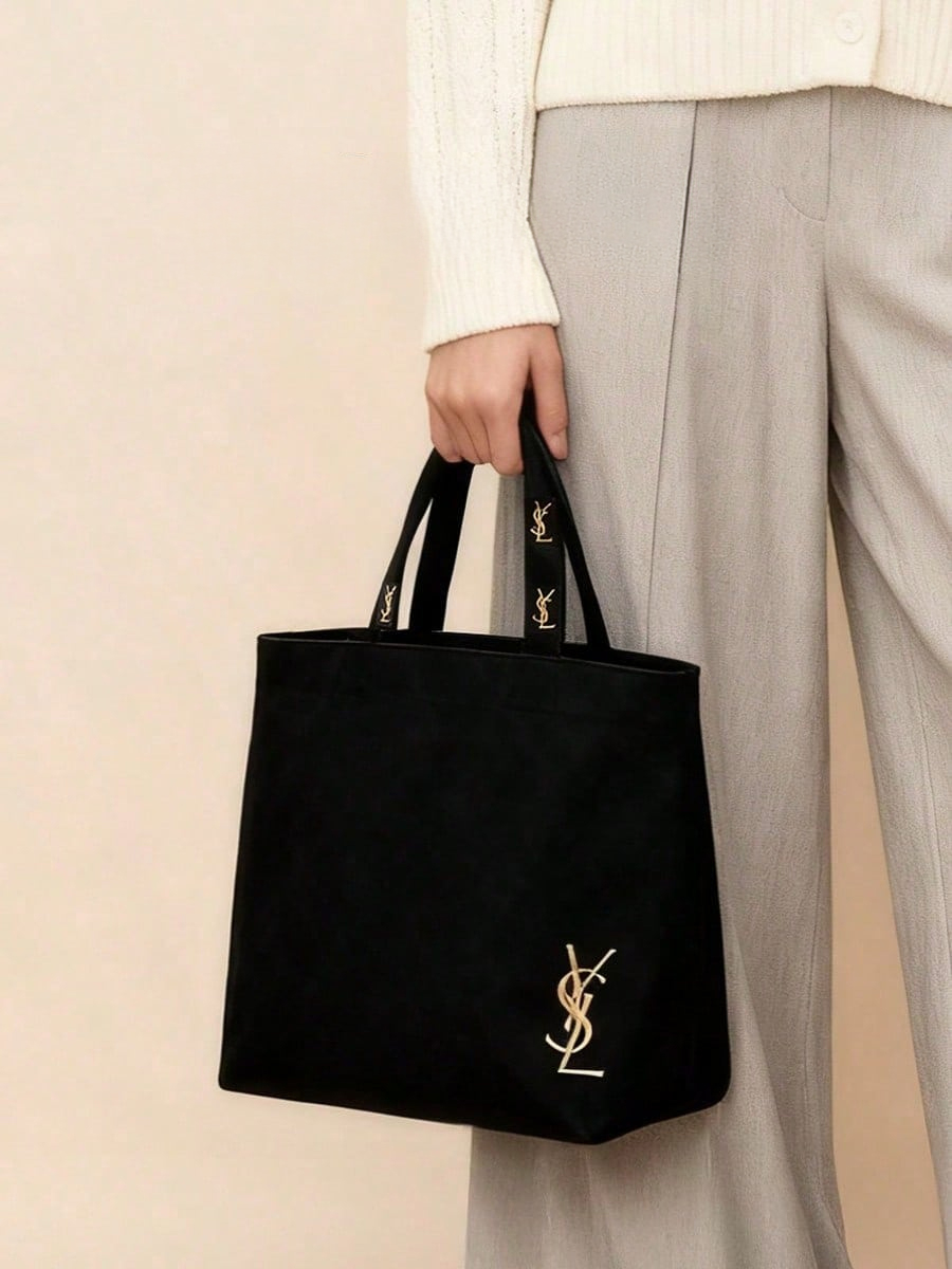 YSL Black Embroidery Logo Canv - Luxury Bags Ysl review and price