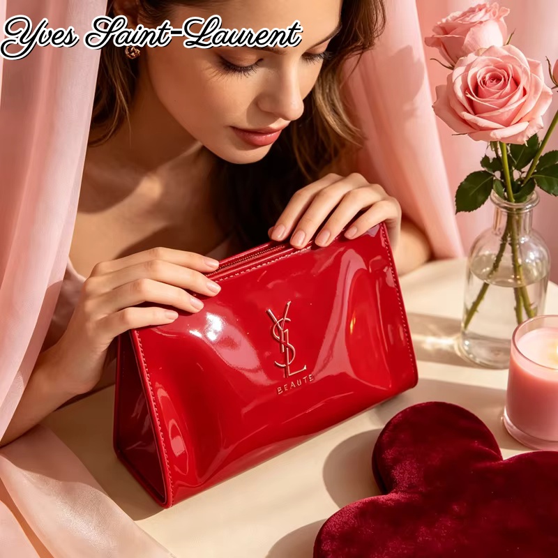 YSL Red Patent Leather Zipper  - Luxury Bags Ysl review and price