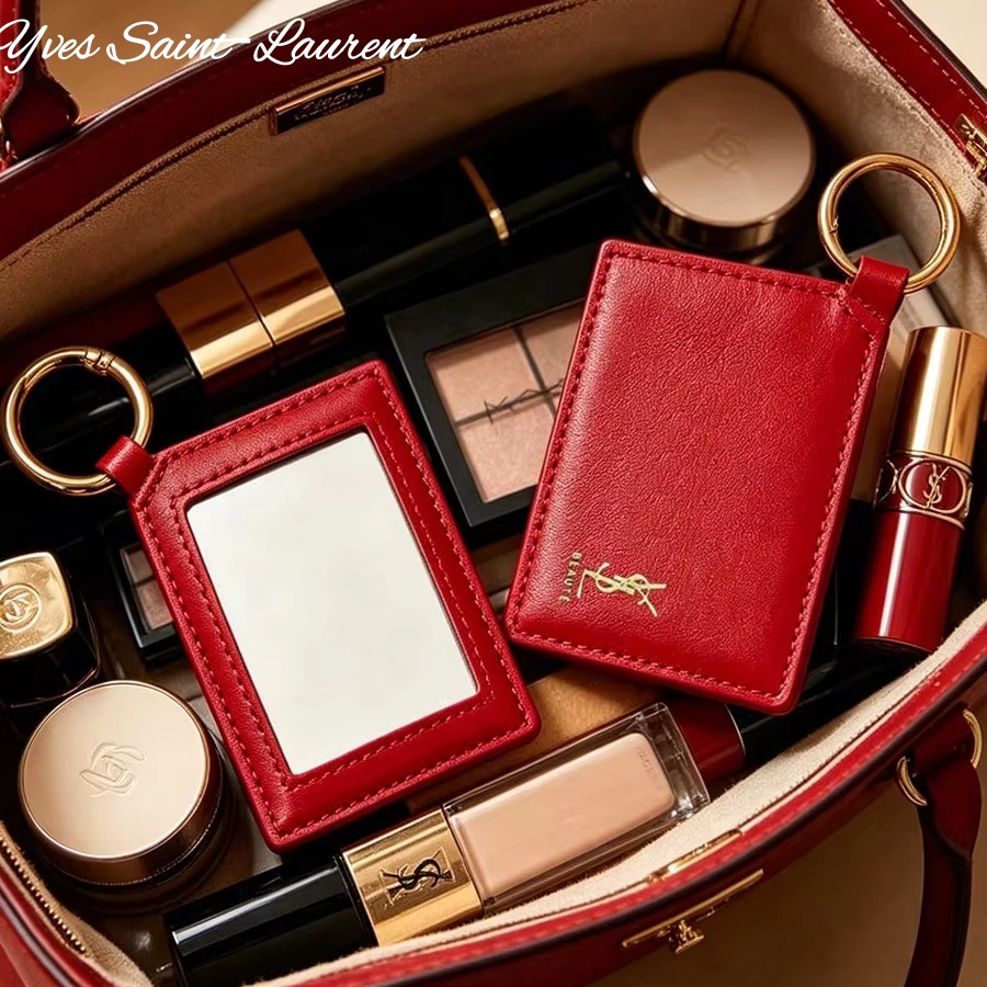 YSL  Red Leather Square Mini P - Luxury Bags Ysl review and price